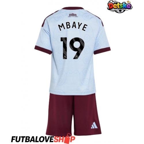 Dres Aston Villa Ibrahim Mbaye #19 Tretina pre deti 2026-27 Krátky Rukáv (+ trenírky)